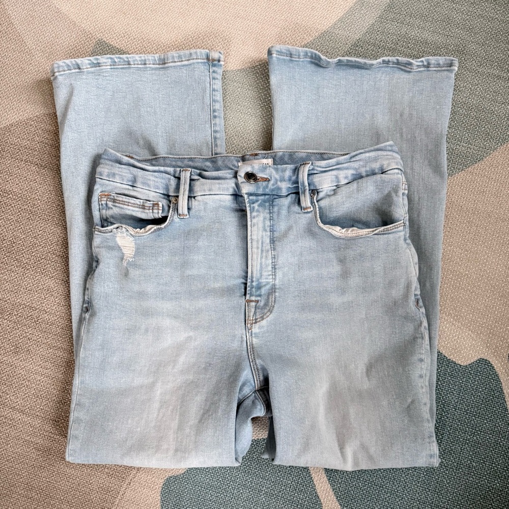Good American Light Blue bootcut flare